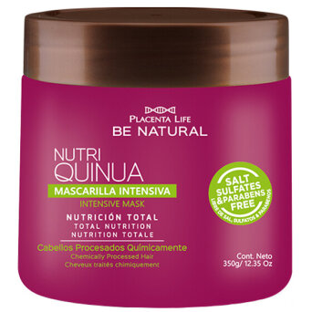Placenta Life Be Natural Nutri Quinua Maska do włosów zniszczonych po zabiegach chemicznych 350g