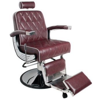 Gabbiano IMPERIAL Fotel barberski bordowy dostępny w 48H