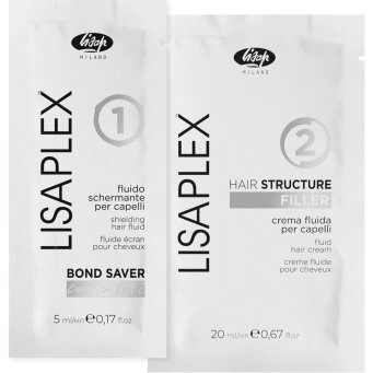 Lisap Lisaplex 1 Bond Saver / 2 Filler jednorazowy wielofunkcyjny zabieg rekonstrukcji i ochrony włosa 5ml + 20ml